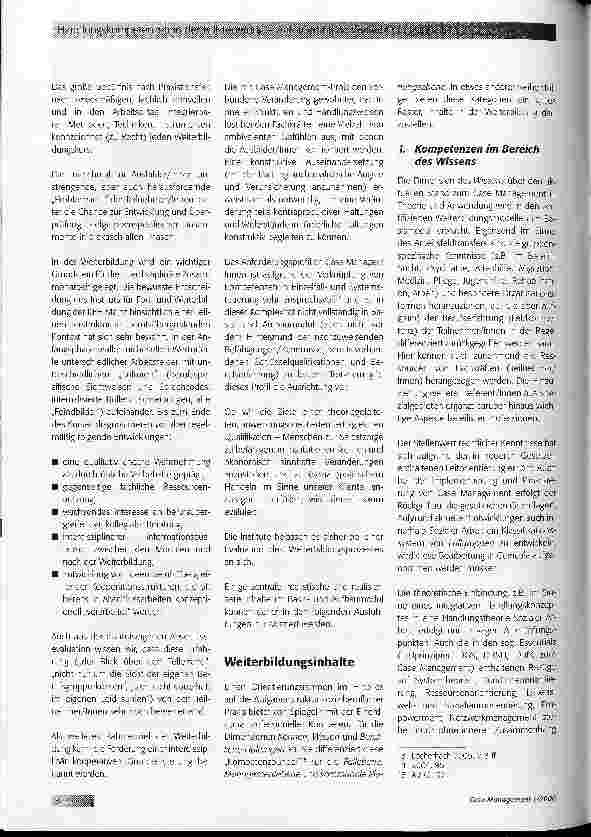 Vorschauseite 4: Handlungskompetenzen in der Fallsteuerung Anforderung an Weiterbildungsinhalte