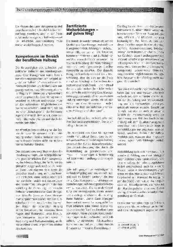 Vorschauseite 6: Handlungskompetenzen in der Fallsteuerung Anforderung an Weiterbildungsinhalte