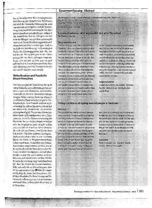 Vorschauseite 3: Lebenssituationen älter werdender und alter Menschen in Deutschland