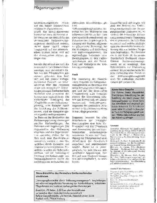 Vorschauseite 5: Geplant und professionell Einführung eines strukturierten Entlassungsmanagements