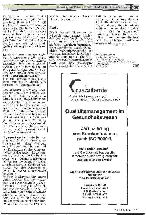 Vorschauseite 6: Messung der Patientenzufriedenheit im Krankenhaus