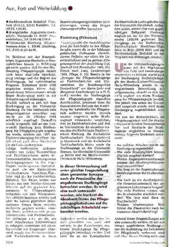 Vorschauseite 2: Die Lehrkraft für Krankenpflege - Früher defizitär ausgebildet, zukünftig akademisiert und perfekt? - 1. Teil