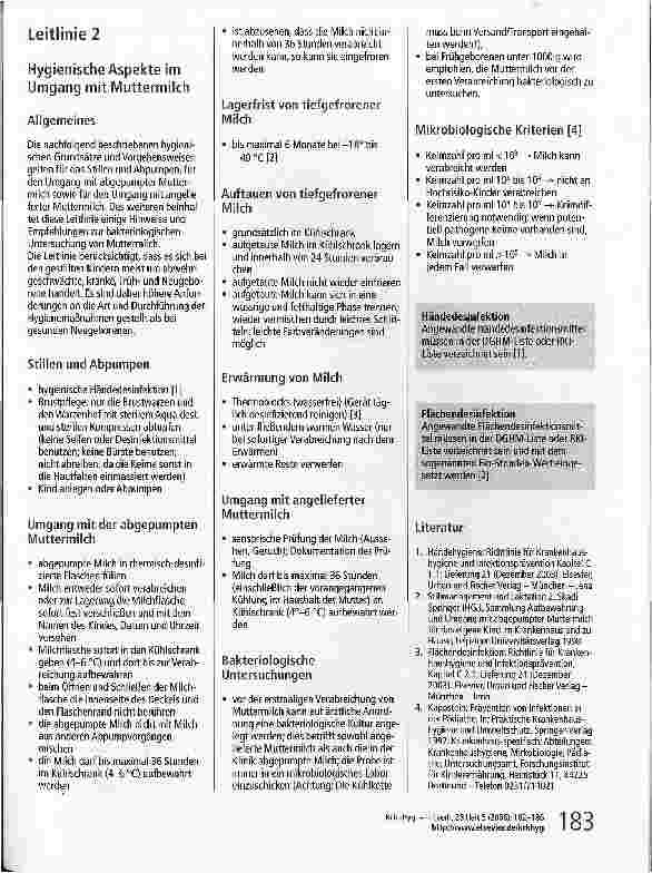 Vorschauseite 2: Leitlinien der Arbeitsgruppe der Gesellschaft der Kinderkliniken und Kinderabteilungen in Deutschland (GKinD)