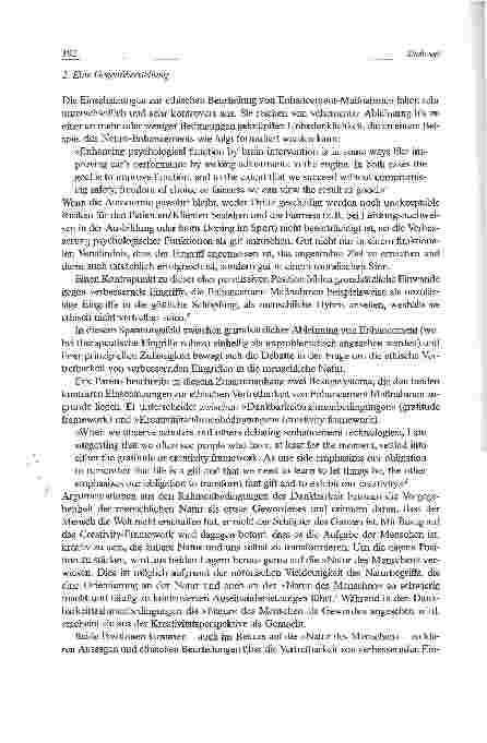 Vorschauseite 2: STICHWORT: Die Natur des Menschen: Geworden und gemacht. Anthropologisch-ethische Überlegungen zum Enhancement