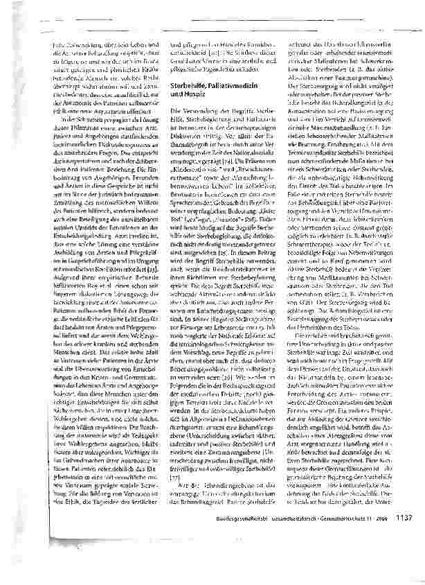 Vorschauseite 6: Sterbehilfe, Patientenautonomie und Palliativmedizin