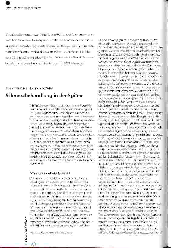 Vorschauseite 1: Schmerzbehandlung in der Spitex