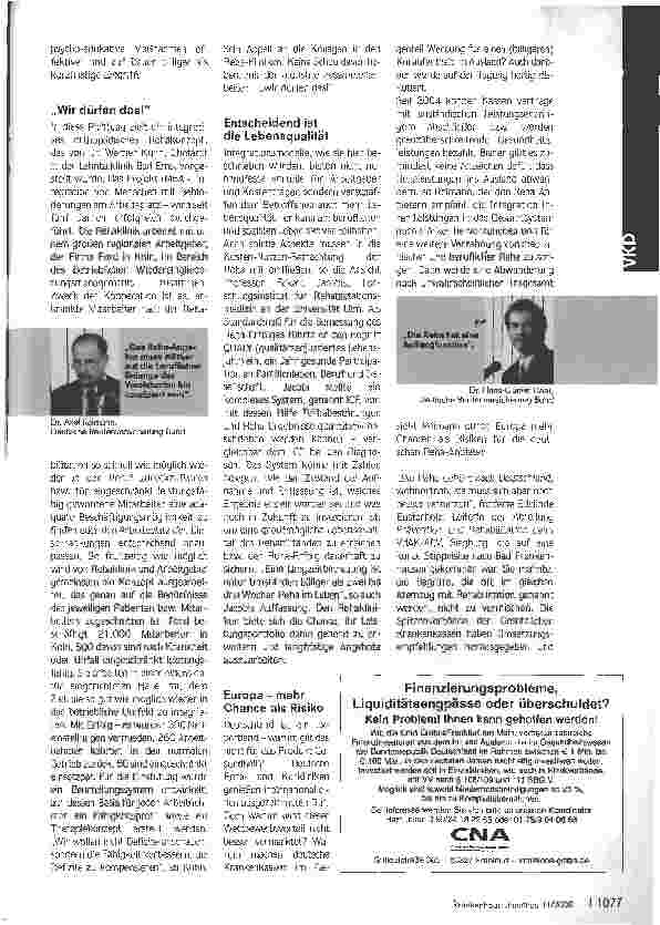 Vorschauseite 2: Für die Reha ist noch mehr drin