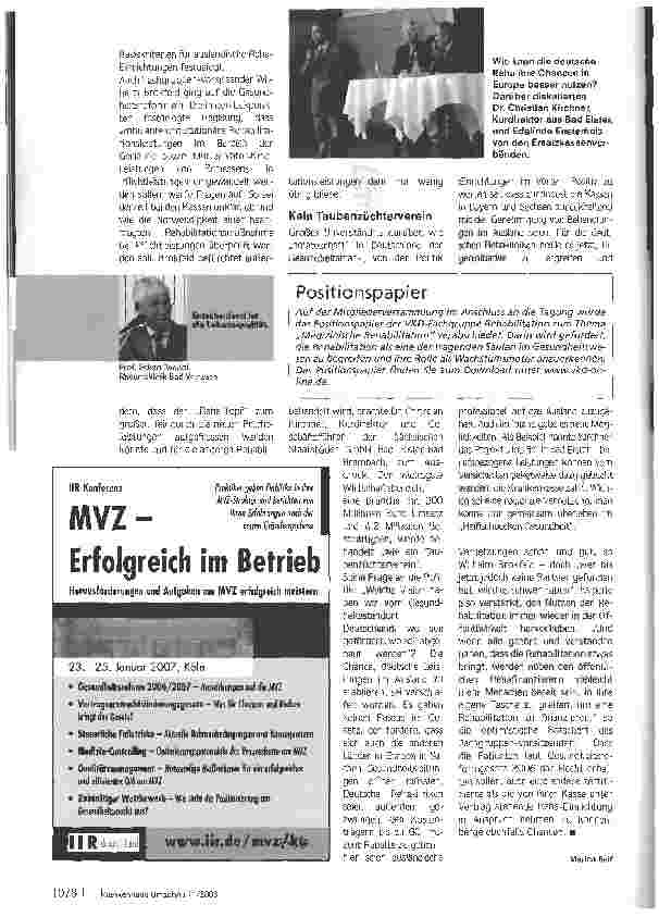Vorschauseite 3: Für die Reha ist noch mehr drin