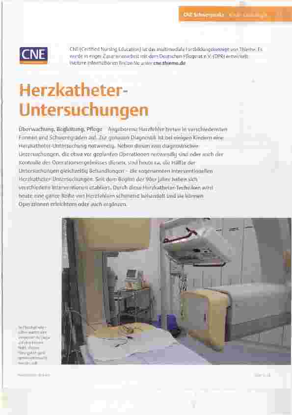 Vorschauseite 1: Herzkatheter-Untersuchungen