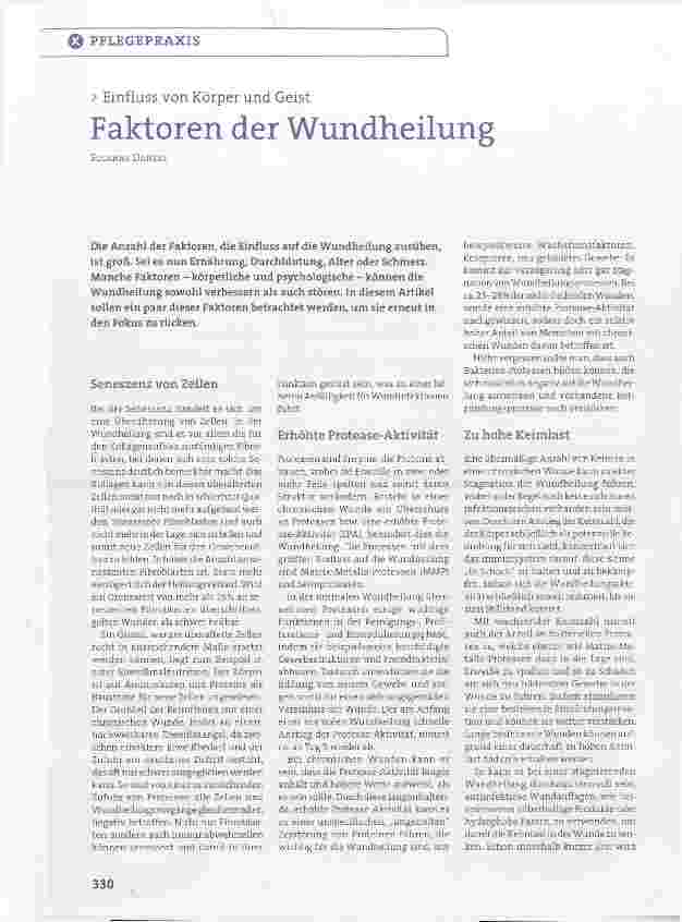 Vorschauseite 1: Einfluss von Körper und Geist Faktoren der Wundheilung