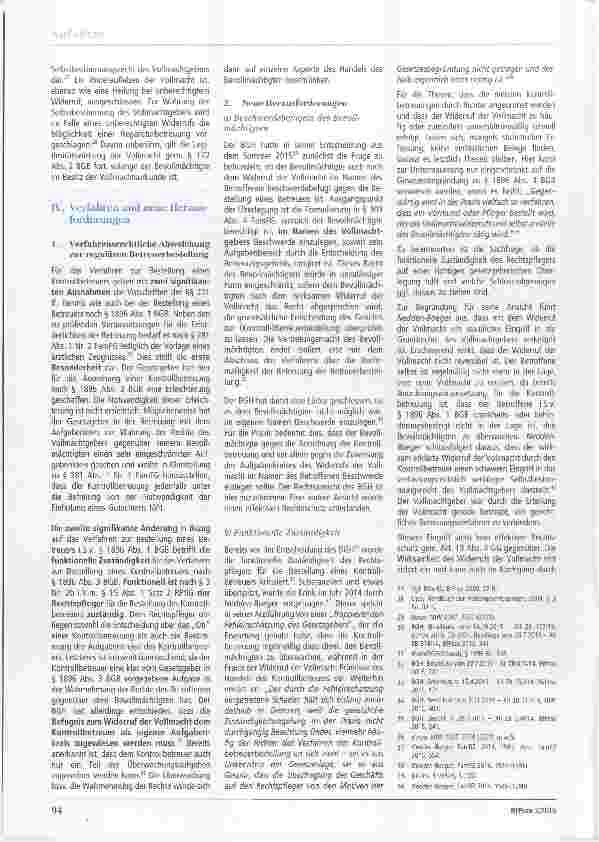Vorschauseite 3: Die Kontrollbetreuung - Neue Herausforderungen und alte Probleme