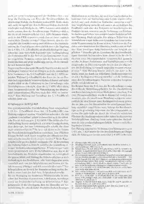 Vorschauseite 4: Update zur Medizinprodukteverordnung Einführung einer gesetzlichen Produkthaftung für den „bevollmächtigten Vertreter?