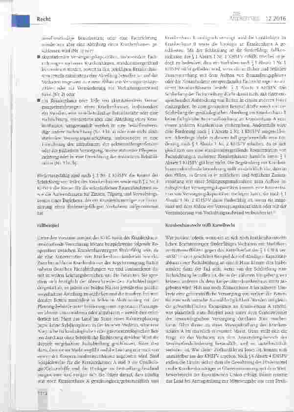 Vorschauseite 2: Kaitellrechtliche Bewertung von Krankenhauskooperationen Teil 2