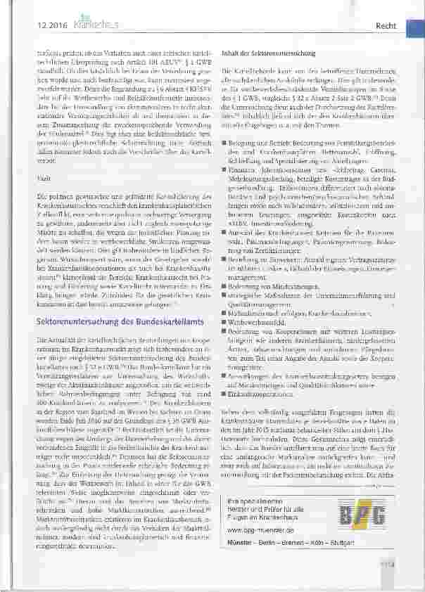 Vorschauseite 3: Kaitellrechtliche Bewertung von Krankenhauskooperationen Teil 2