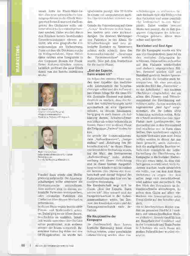 Vorschauseite 2: Die Schulter im Spiegel des Klinikmarketings