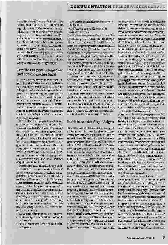 Vorschauseite 2: Angehörige in der Intensivpflege -Möglichkeiten und Grenzen der Integration von familiären Netzwerken in den Pflegeprozess