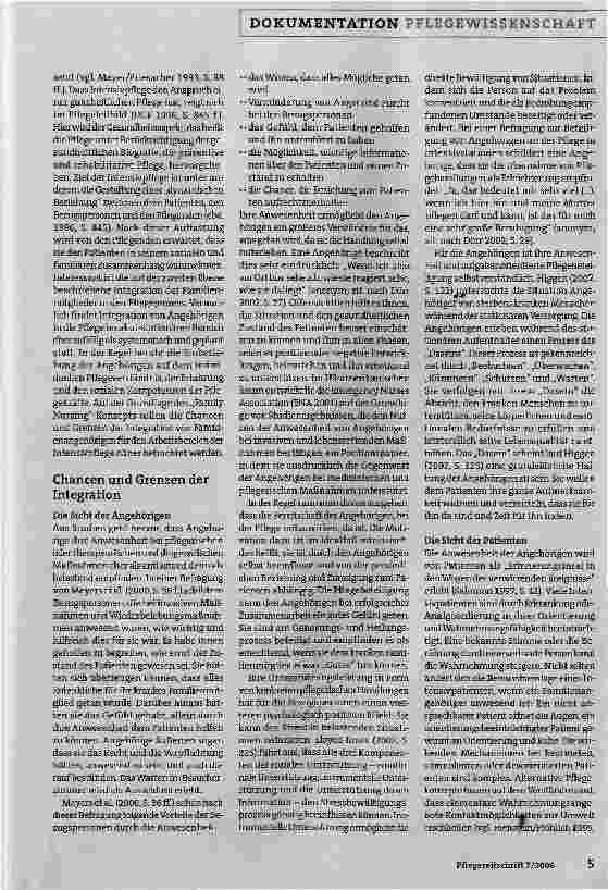 Vorschauseite 4: Angehörige in der Intensivpflege -Möglichkeiten und Grenzen der Integration von familiären Netzwerken in den Pflegeprozess