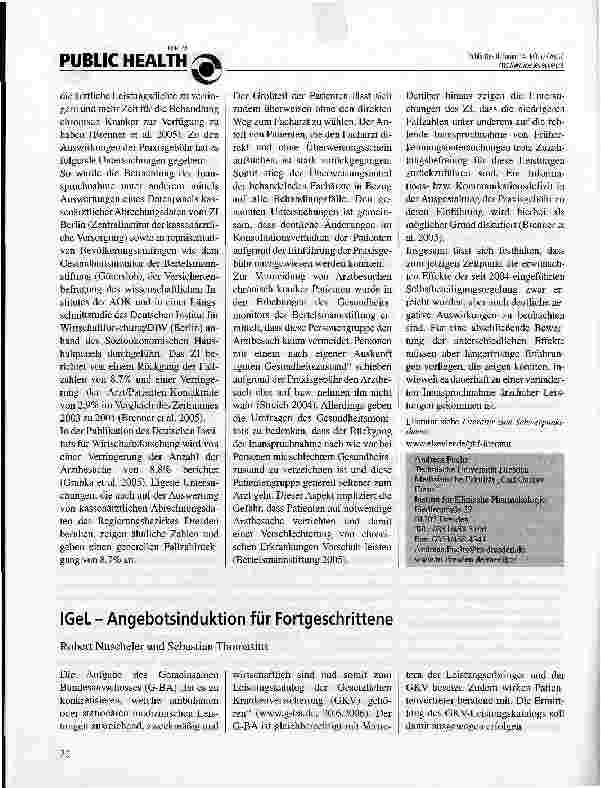 Vorschauseite 1: IGeL - Angebotsinduktion für Fortgeschrittene
