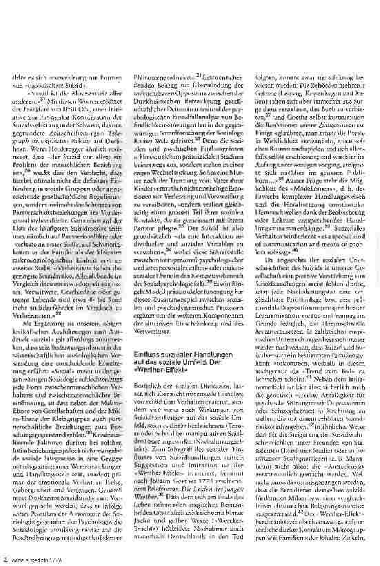 Vorschauseite 4: Ist der Suizid ein gesellschaftliches Phänomen?