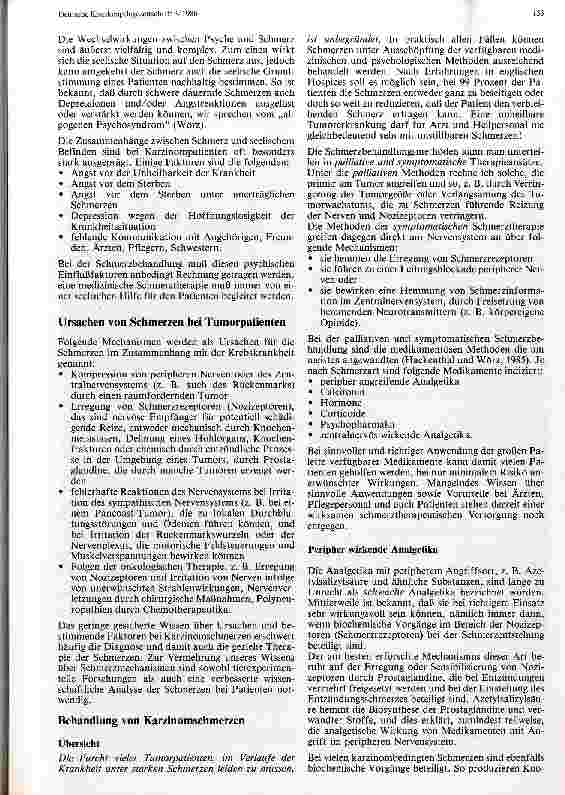 Vorschauseite 2: Schmerz bei Tumorpatienten Grundlagen der Entstehung und Grundsätze der Behandlung