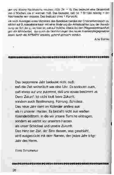 Vorschauseite 3: Auswirkungen des Krankenpflegegesetzes und der Ausbildungsund Prüfungsverordnung auf den Stellenplan des Krankenhauses