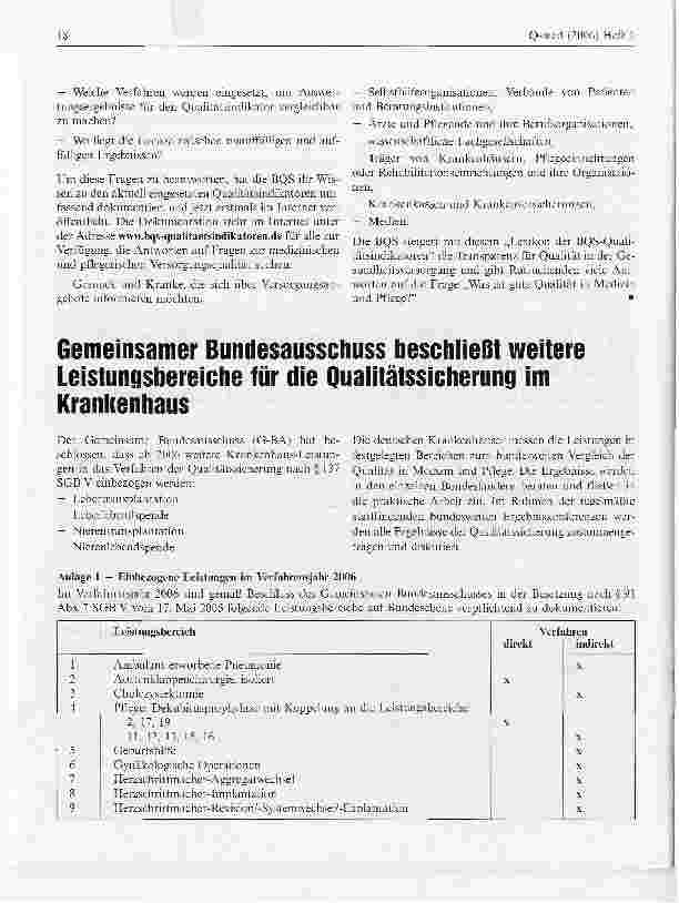 Vorschauseite 2: Was Sie schon immer über Qualität in Medizin und Pflege wissen wollten...