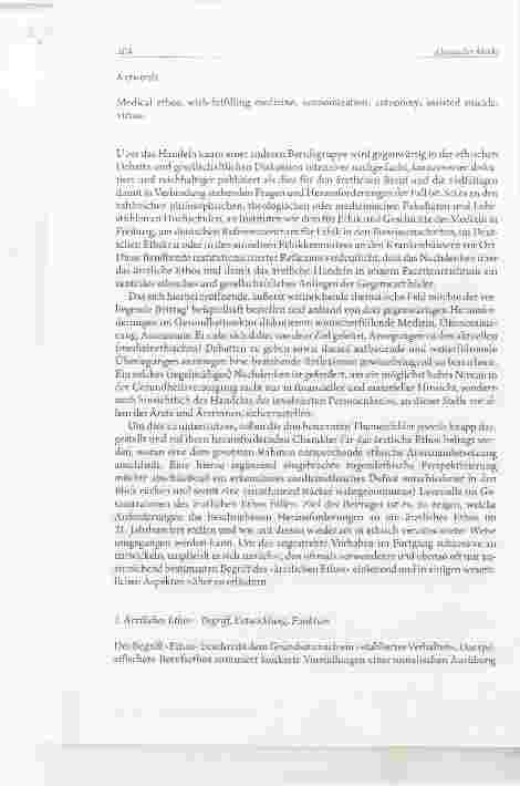 Vorschauseite 2: Ärztliches Ethos gegenwärtige Herausforderungen ärztlichen Handelns