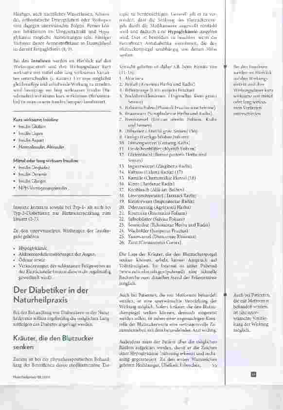 Vorschauseite 4: Antidiabetika Mögliche Wechselwirkungen mit Kräutern