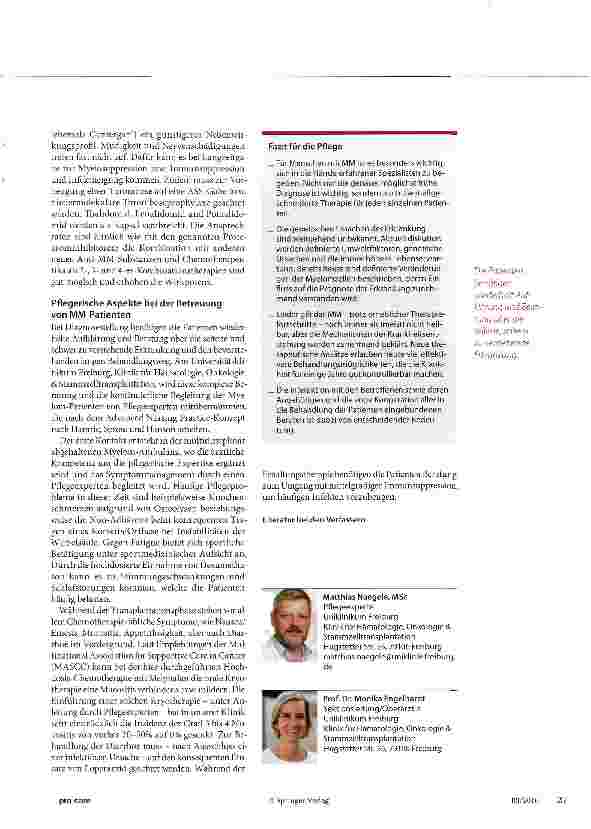 Vorschauseite 4: Neue Therapieoptionen beim Multiplen Myelom