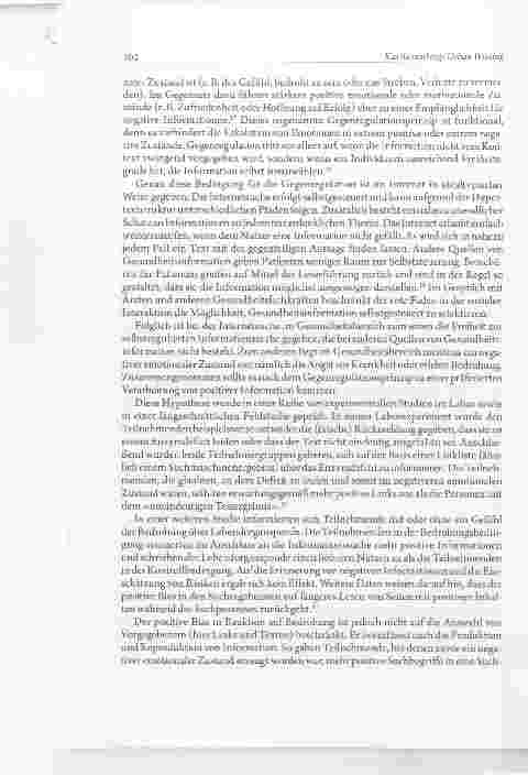 Vorschauseite 4: Internet-informierte Patienten Empirische Evidenz für einseitige Informationsverarbeitung und ihre medizinethischen Implikationen