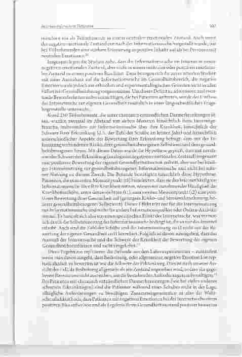 Vorschauseite 5: Internet-informierte Patienten Empirische Evidenz für einseitige Informationsverarbeitung und ihre medizinethischen Implikationen
