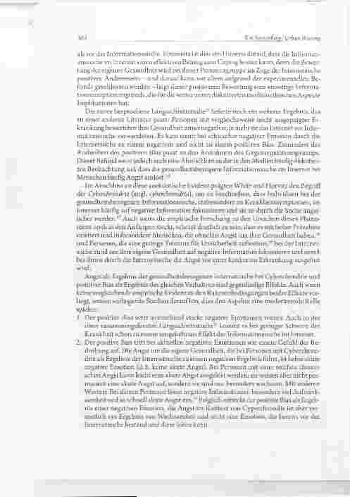Vorschauseite 6: Internet-informierte Patienten Empirische Evidenz für einseitige Informationsverarbeitung und ihre medizinethischen Implikationen