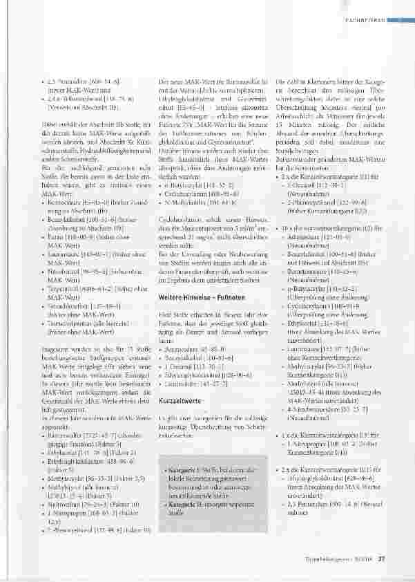 Vorschauseite 2: DFG-MAKund BAT-Werte-Liste 2016