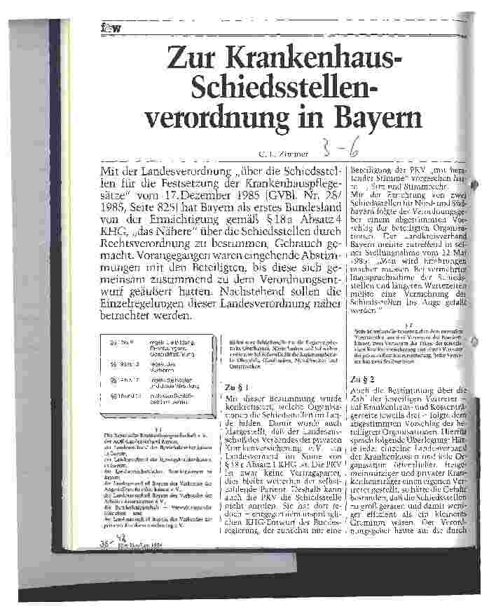 Vorschauseite 1: Zur Krankenhaus Schiedsstellenverordnung in Bayern