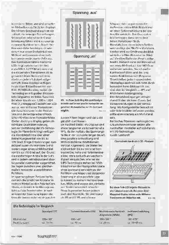 Vorschauseite 2: Der Griff zum richtigen FlachmannFlachbildschirme erobern den Krankenhausmarkt -doch welche LCD-Technologie ist die richtige?