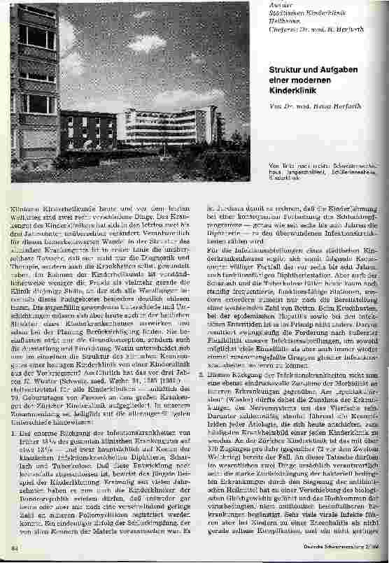 Vorschauseite 1: Struktur und Aufgaben einer modernen Kinderklinik