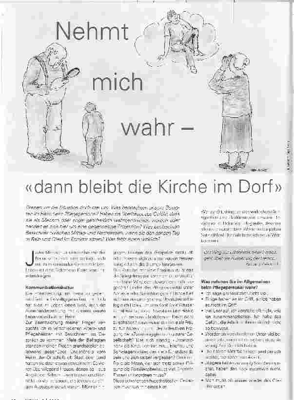 Vorschauseite 1: Nehmt mich wahr-dann bleibt die Kirche im Dorf
