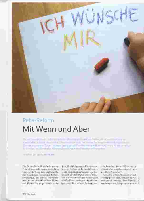 Vorschauseite 1: Reha-Reform Mit Wenn und Aber