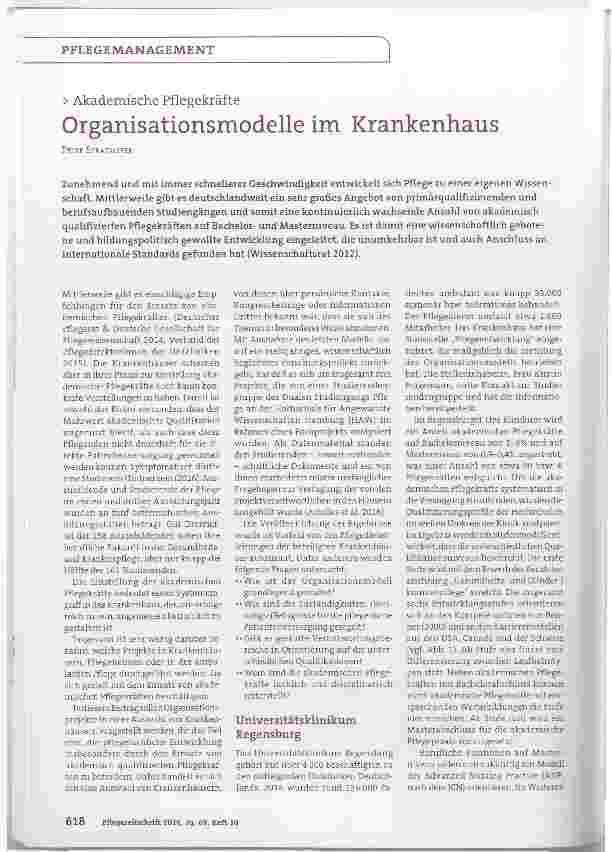Vorschauseite 1: Organisationsmodelle im Krankenhaus