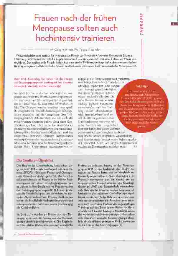 Vorschauseite 2: Frauen nach der frühen Menopause sollten auch hochintensiv trainieren