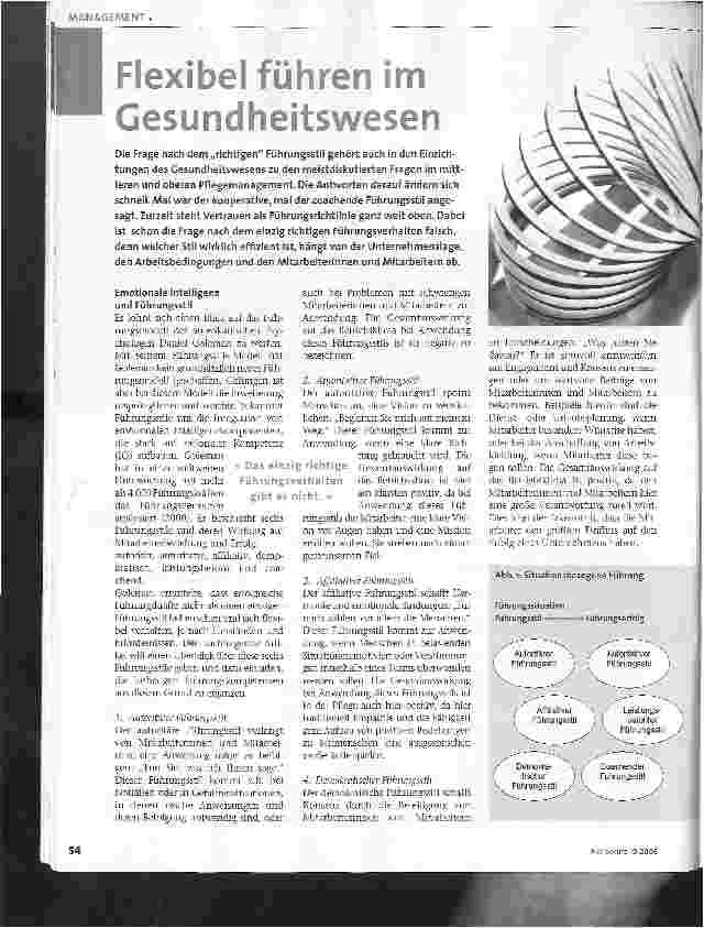 Vorschauseite 1: Flexibel führen im Gesundheitswesen