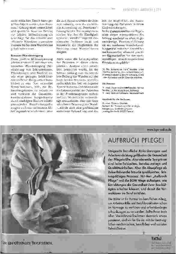 Vorschauseite 4: Prontosan®-Lösung oder Standard-Behandlung?