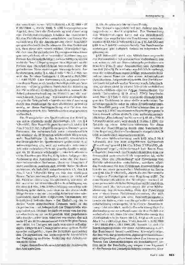 Vorschauseite 3: Mitbestimmung bei der Einstellung von Zivildienstleistenden