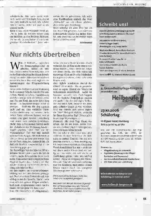 Vorschauseite 2: VON SCHÜLERN FÜR SCHÜLEREin kranker Kaffeeklatsch