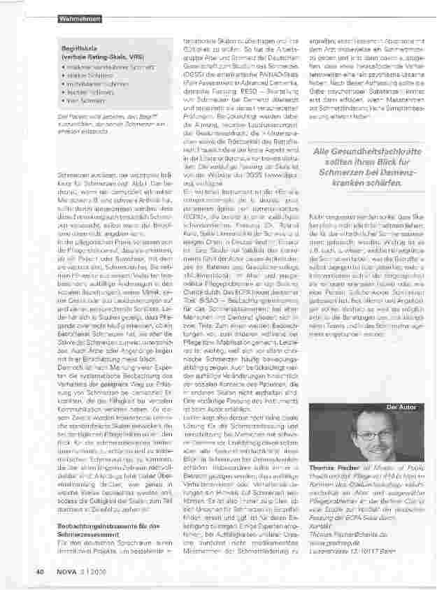Vorschauseite 3: Schmerzen bei alten Menschen mit Demenz