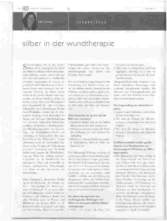 Vorschauseite 1: Silber in der Wundtherapie