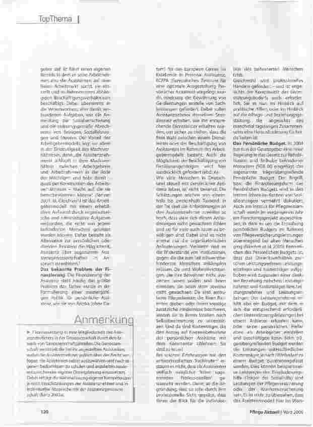 Vorschauseite 3: Persönliche Assistenz - individuell abgestimmte Pflege