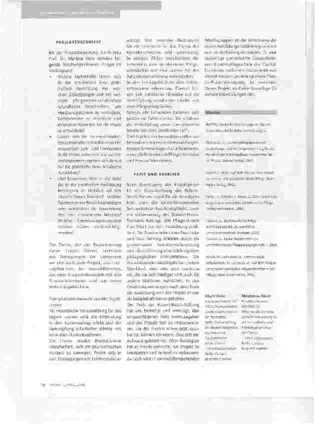 Vorschauseite 4: MODELLPROJEKT IN BERLINEINSATZBEGLEITENDE SEMINARE