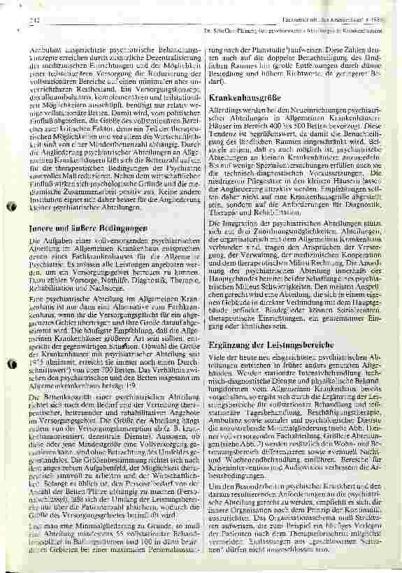 Vorschauseite 3: Planung von psychiatrischen Abteilungen in Krankenhäusern