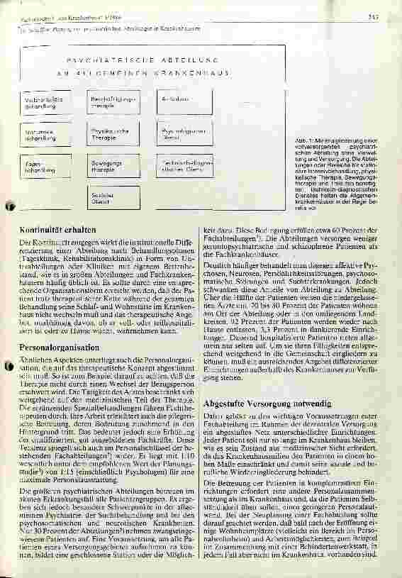 Vorschauseite 4: Planung von psychiatrischen Abteilungen in Krankenhäusern